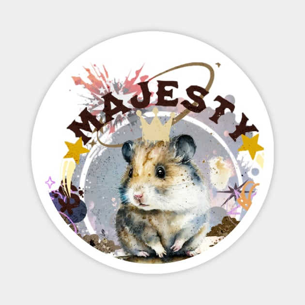 Majesty hamster - cute part-time job logo Magnet by Art_dorabox